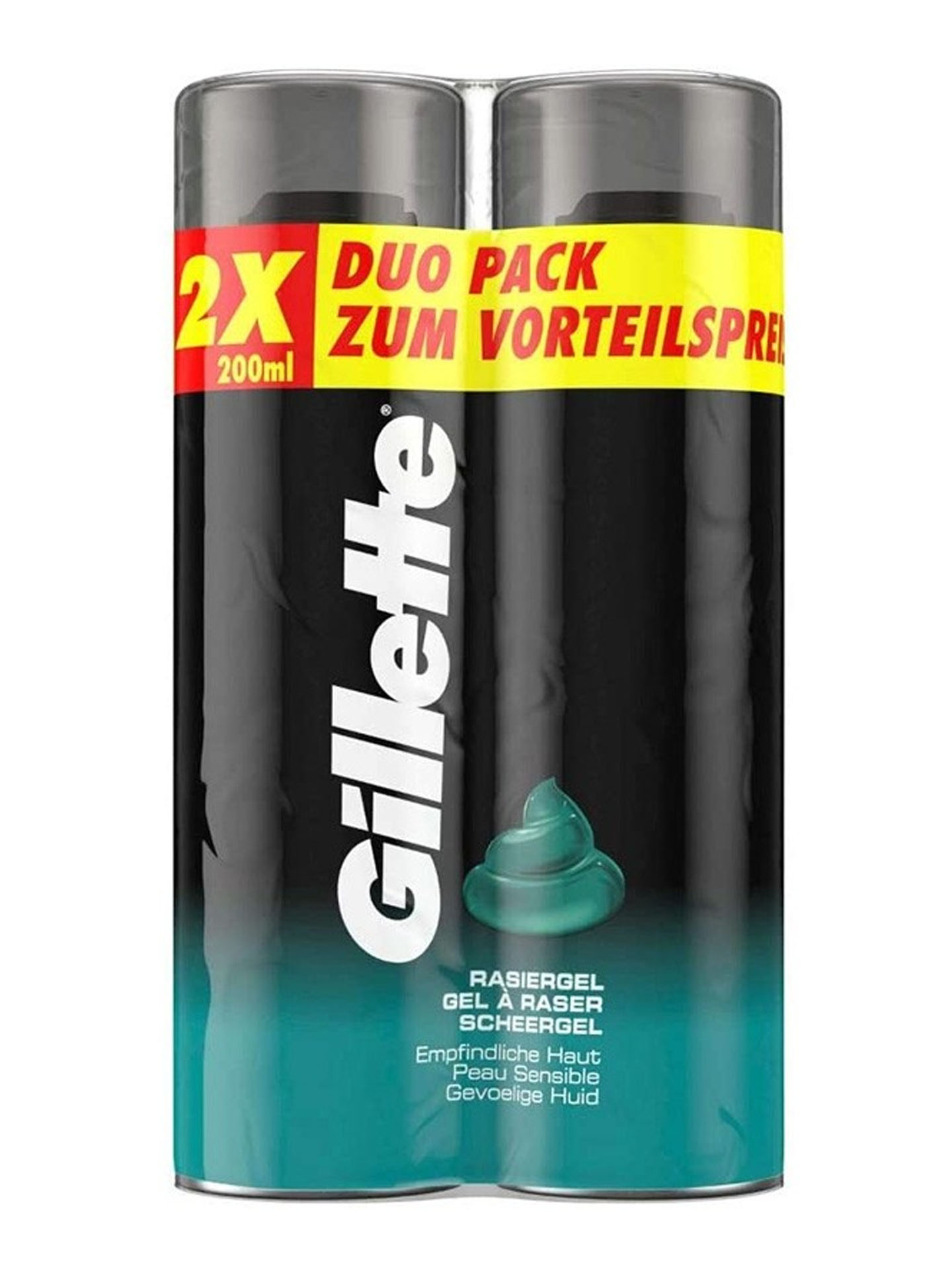 Gillette Regular Shaving Gel 2x200ml